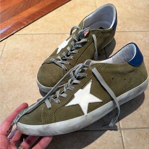 Golden goose superstar sneakers green